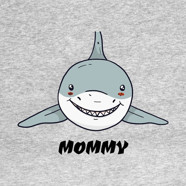 mommy shark lovers shirt by KURA SHOP